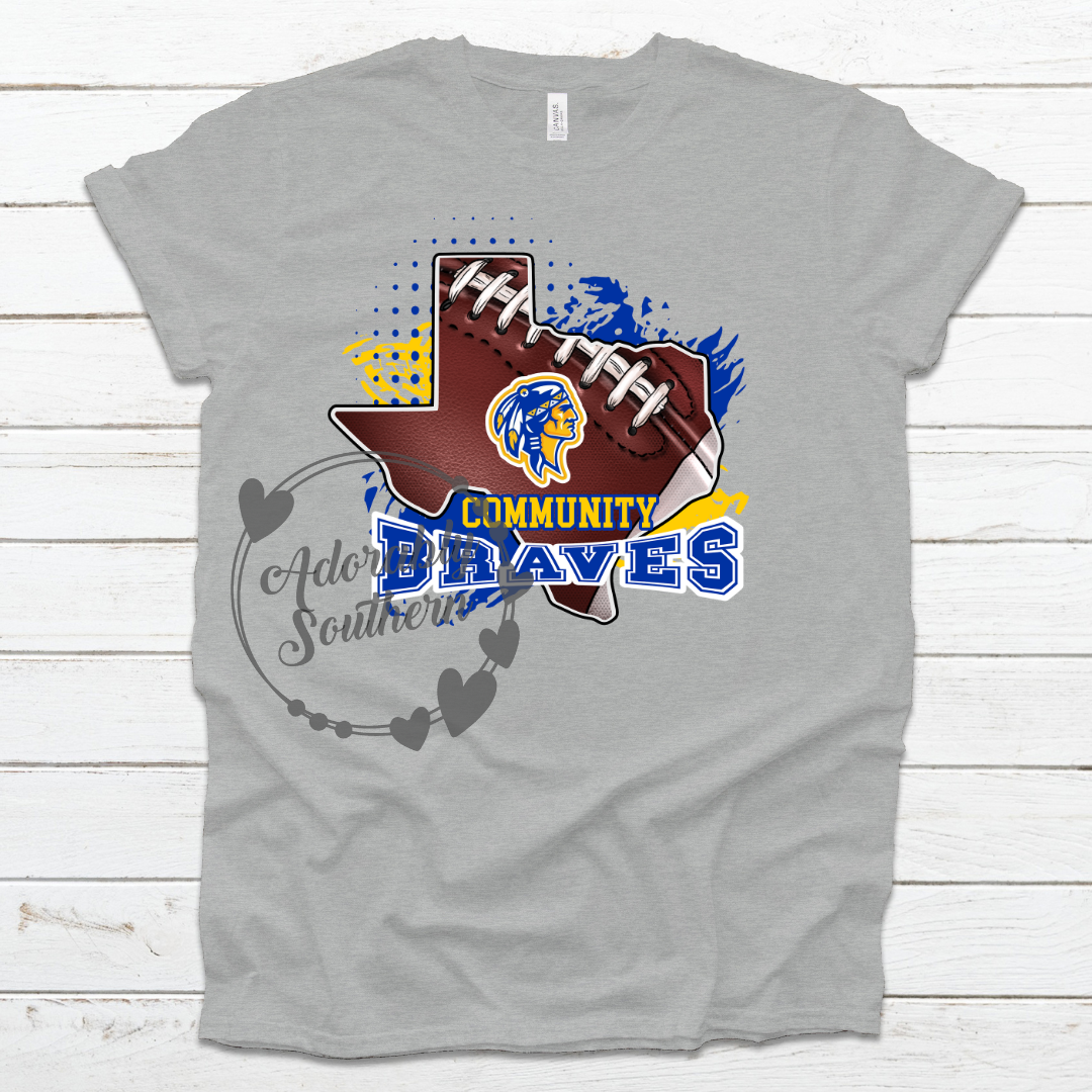 Braves Football Splatter