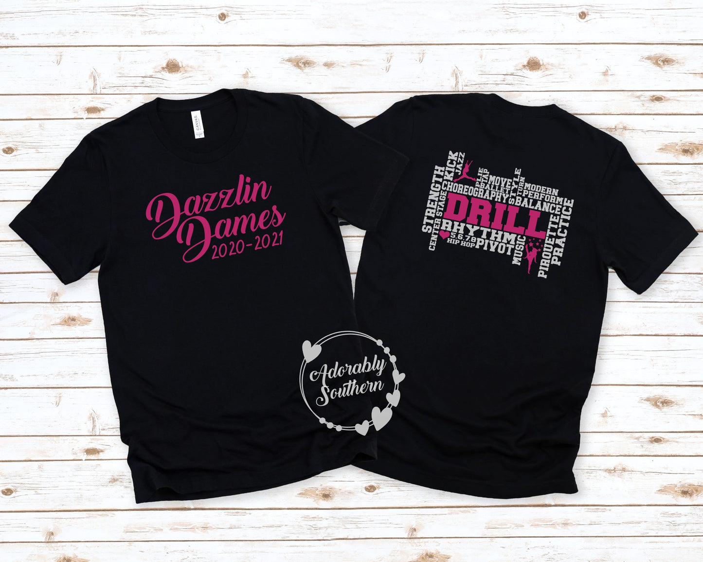 Bella+Canvas Black Drill Team Subway Art