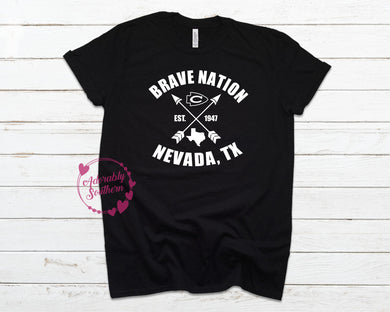 Bella+Canvas Black Brave Nation Nevada TX
