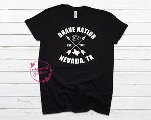 Bella+Canvas Black Brave Nation Nevada TX