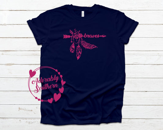 Braves Arrow Feathers and Flowers