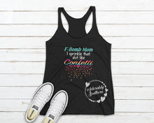 Load image into Gallery viewer, Next Level Tank Top Black Bomb Mom Like Confetti
