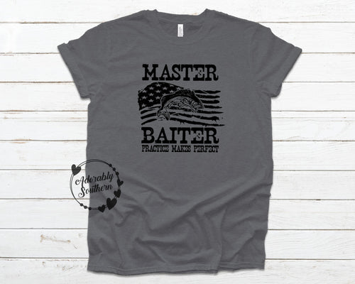 Bella+Canvas Heather Storm Master Baiter Father's Day Shirt