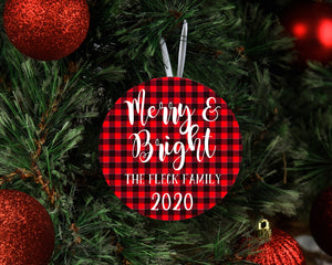 Merry and Bright Christmas Ornament