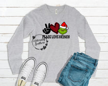 Load image into Gallery viewer, Peace Love Grinch Long Sleeve
