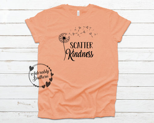 Bella+Canvas Heather Prism Sunset Scatter Kindness Wish Flower