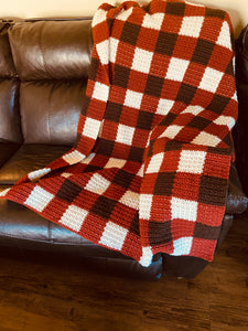 Fall Gingham Couch Throw