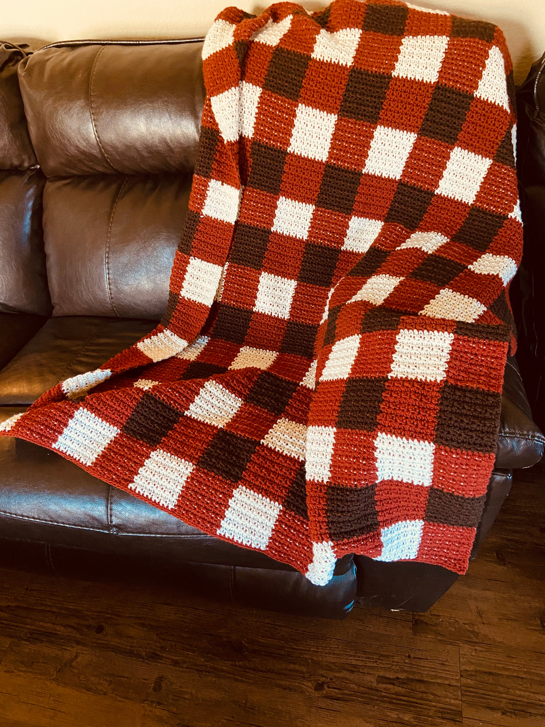 Fall Gingham Couch Throw